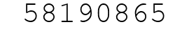 Number 58190865.