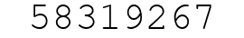 Number 58319267.