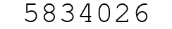 Number 5834026.