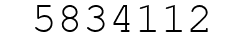 Number 5834112.