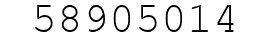 Number 58905014.