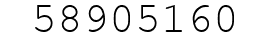 Number 58905160.