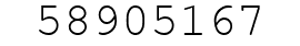 Number 58905167.