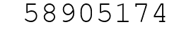 Number 58905174.