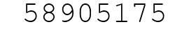 Number 58905175.