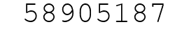Number 58905187.