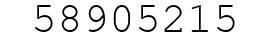 Number 58905215.