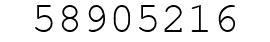 Number 58905216.