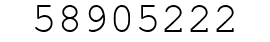 Number 58905222.