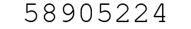 Number 58905224.