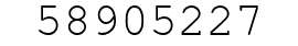 Number 58905227.