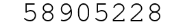 Number 58905228.