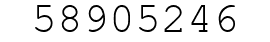 Number 58905246.