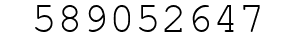Number 589052647.