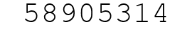 Number 58905314.