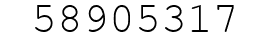 Number 58905317.