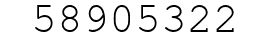 Number 58905322.