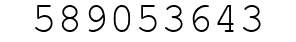Number 589053643.