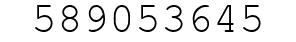 Number 589053645.