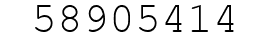 Number 58905414.