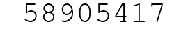 Number 58905417.