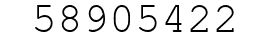 Number 58905422.