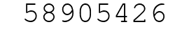 Number 58905426.