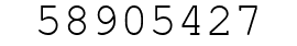 Number 58905427.