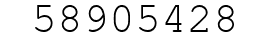 Number 58905428.
