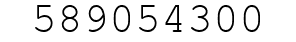 Number 589054300.