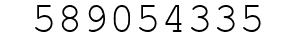 Number 589054335.