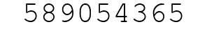 Number 589054365.