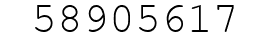 Number 58905617.