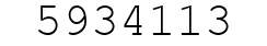 Number 5934113.