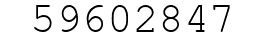 Number 59602847.