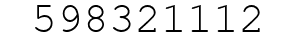 Number 598321112.