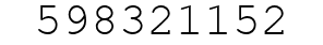 Number 598321152.