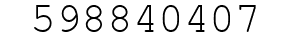 Number 598840407.