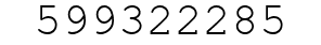 Number 599322285.