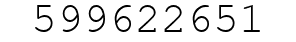 Number 599622651.