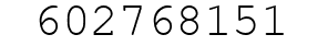 Number 602768151.