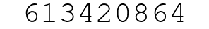 Number 613420864.