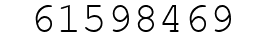 Number 61598469.