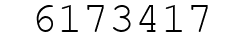 Number 6173417.