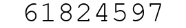 Number 61824597.