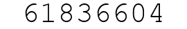 Number 61836604.