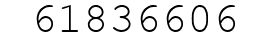 Number 61836606.