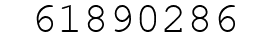 Number 61890286.