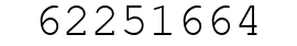 Number 62251664.