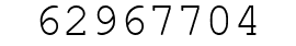 Number 62967704.